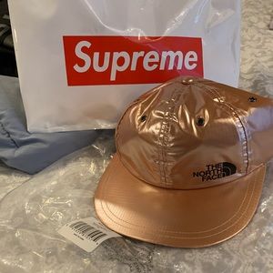Supreme x the north face rose gold hat
